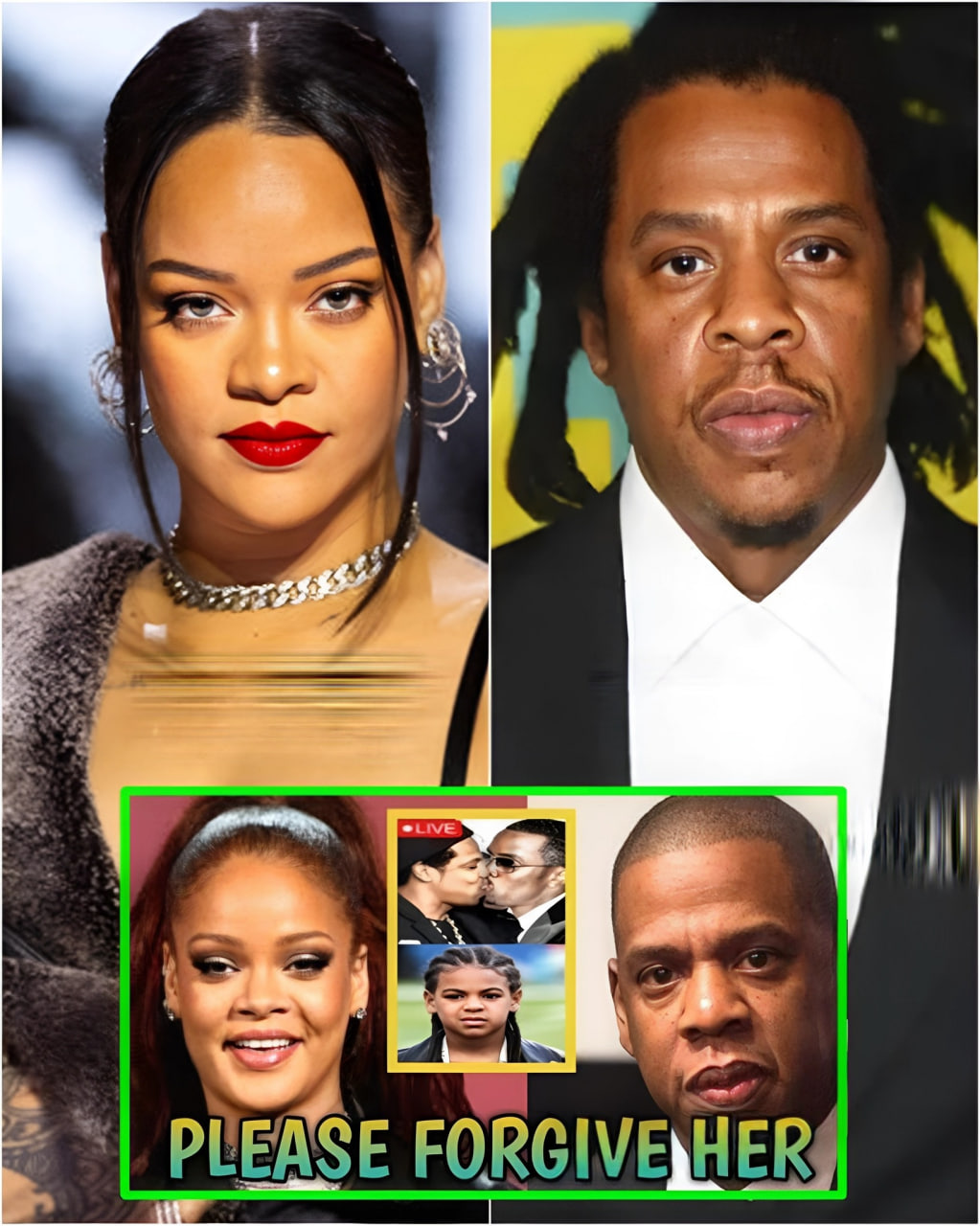 Please “She is still a child she’s ignorant” Rihanna begs Jay-Z to FORGIVE Blue ivy for what she did to him