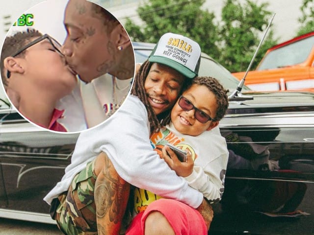 RAPPER WIZ KHALIFA GOES VIRAL AFTER KISSING 7 YR OLD SON ON LIPS!!