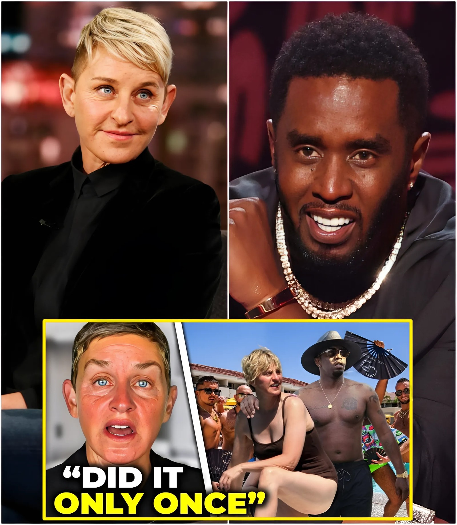 The whole industry is dirty – Ellen DeGeneres FREAKS OUT As Footage Of Her At Diddy’s FREAK OFF Is EXPOSED!