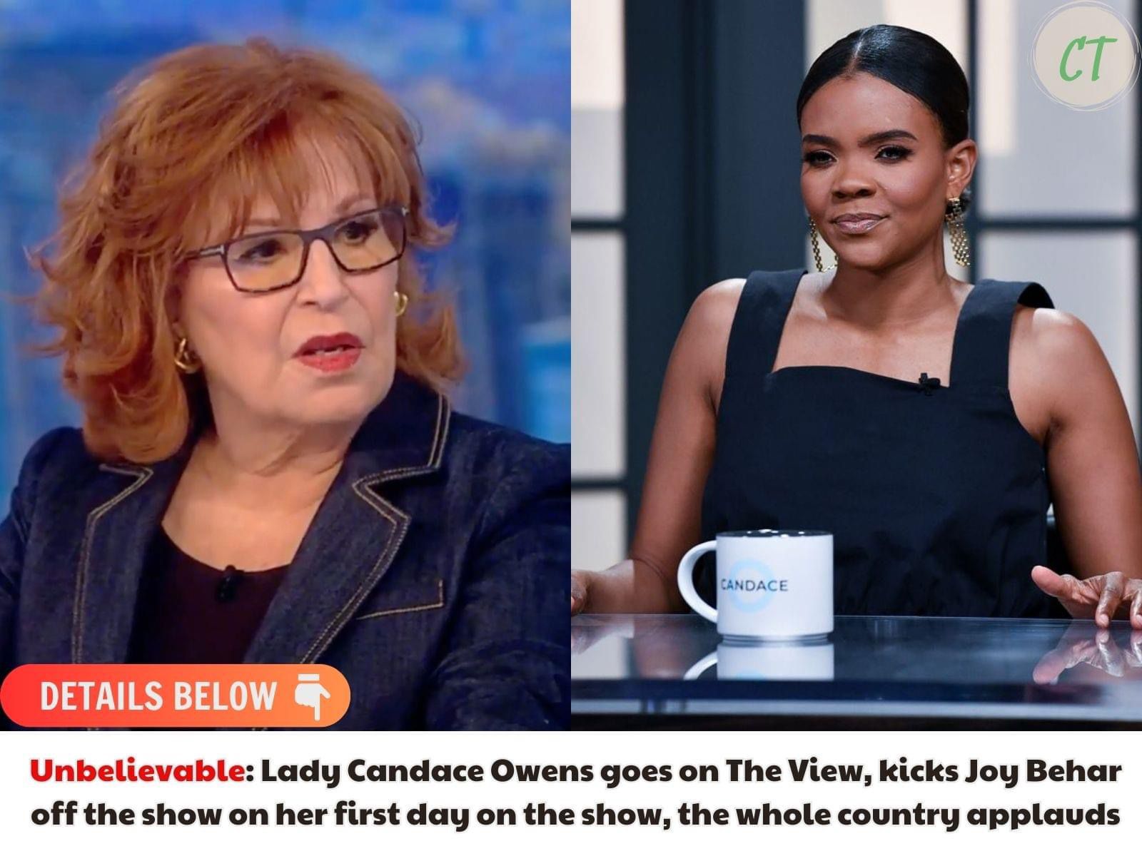 It’s Official: Candace Owens Joins The View, Throws Joy Behar Out Of The Show On Her First Day.