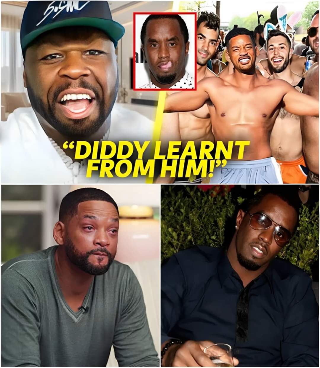 “He’s Worse” 50 Cent REVEALS Why Will Smith Is On The Run After Diddy Raids