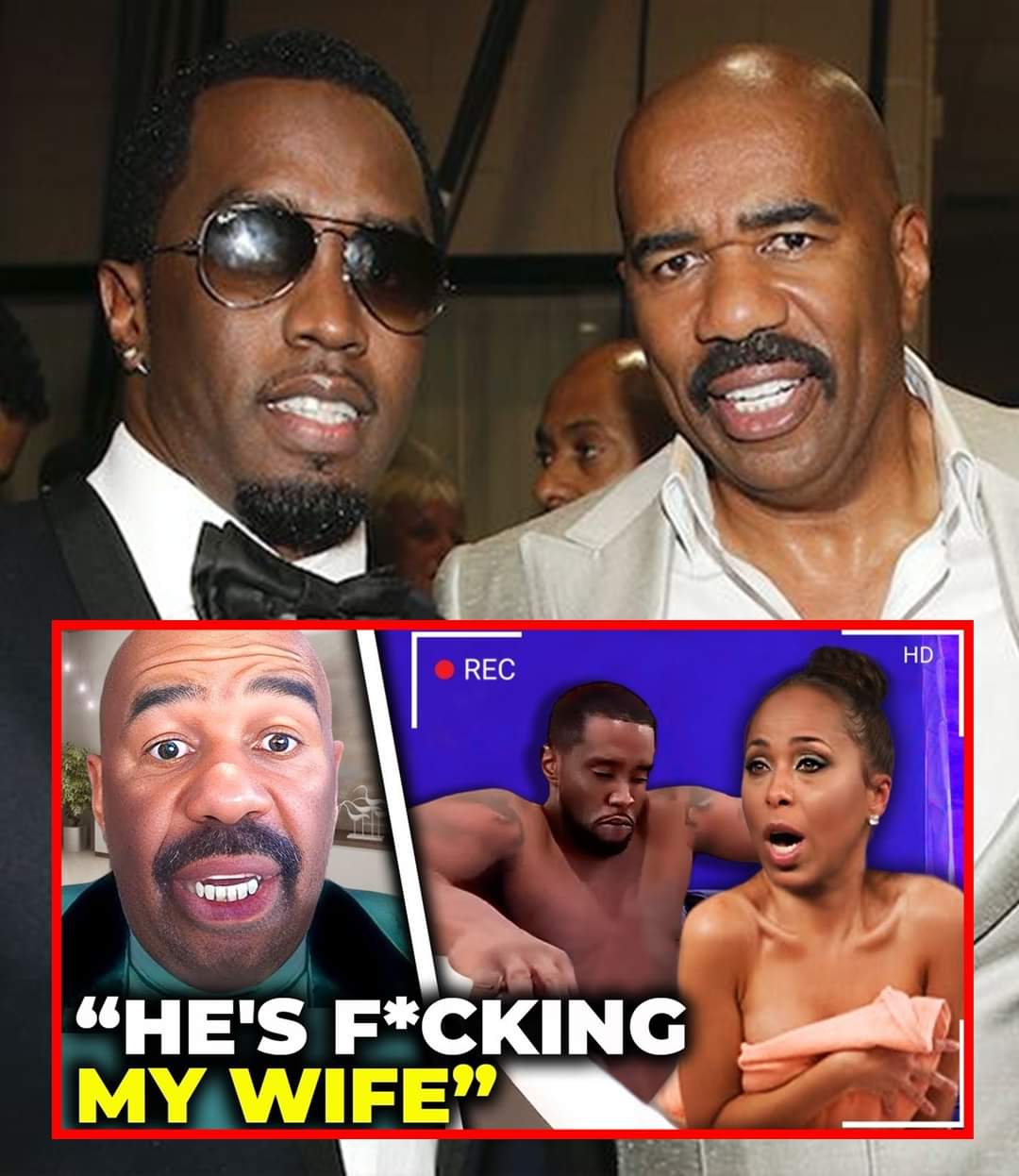 Steve Harvey DESPERATE After S*X Tape LEAK With Marjorie & Diddy At Party!