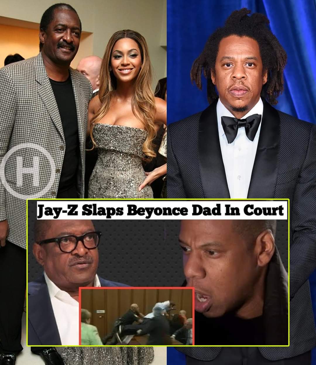 Jay-Z Slaps Beyonce Dad In Court After He Tells Judge To Give Him A Restraining Order For His Kids