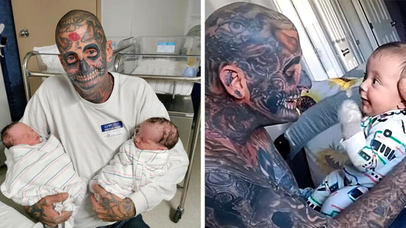 Dad With 240 Tattoos Faces Backlash As People Think He Is A Horrible Father – Then His Wife Reveals The Truth