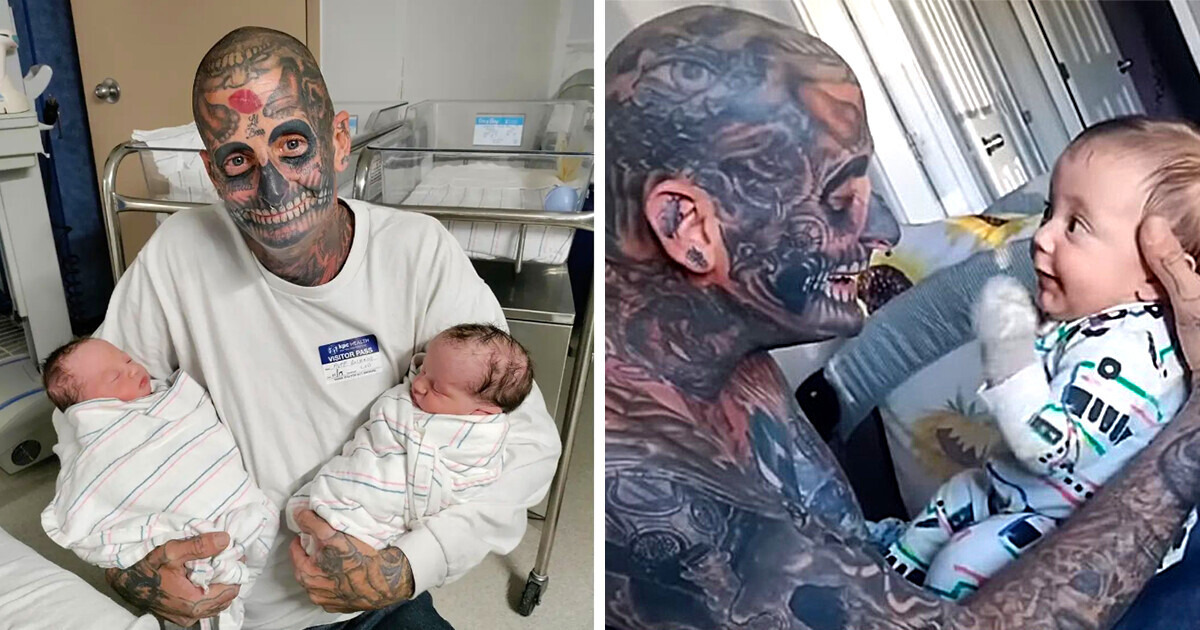 Dad With 240 Tattoos Faces Backlash As People Think He Is A Horrible Father – Then His Wife Reveals The Truth