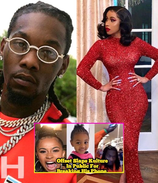 Cardi B Goes Hot On Offset As He Slapped Kulture In Public For Breaking His Phone.