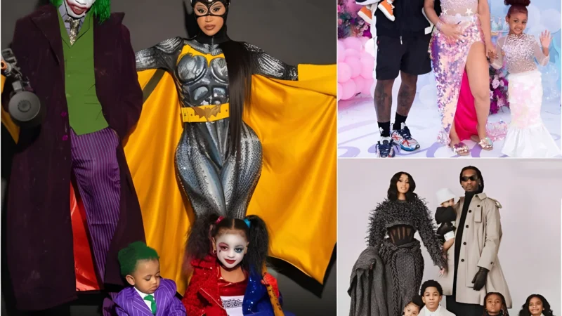 Extremely adorable photo sets Cardi took with her children