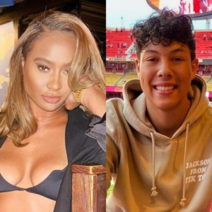 Social Media Is Roasting Jackson Mahomes After He Was Caught Red-Handed Thirsting Over Travis Kelce’s Ex-Girlfriend, Kayla Nicole