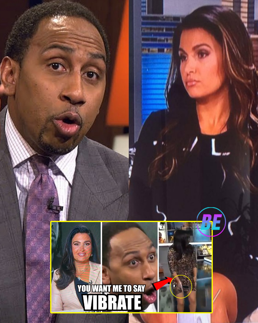 Stephen A. Smith exposes Molly Qerim’s sh0cking secret of using a vibrator on live TV in awkward moment on “First Take”