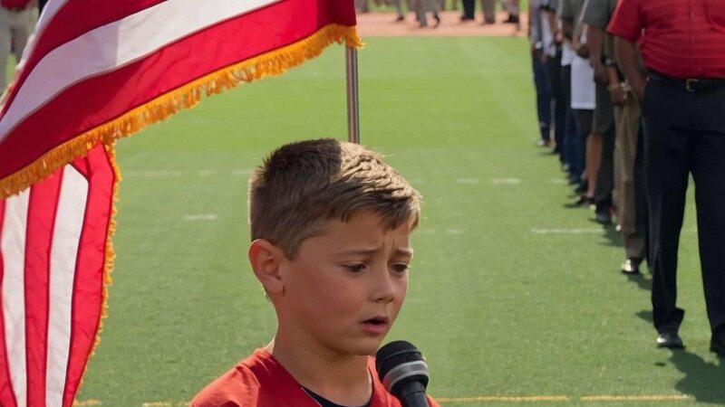 Emotional Impact: 10-Year-Old Wows with National Anthem, Brings Tears to Grown Men”