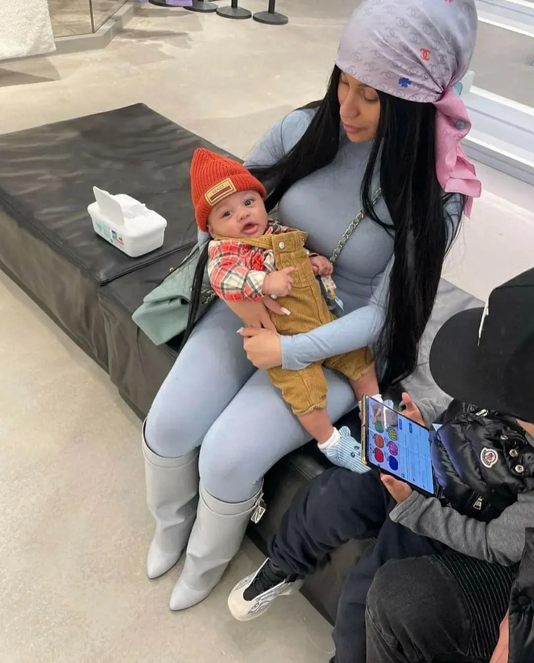 Cardi B Reveals Newborn Baby’s Face, Takes Baby Shopping Without Dad