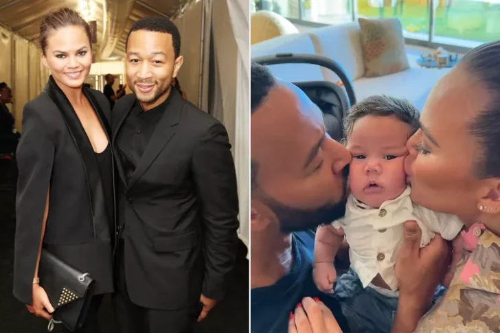 Chrissy Teigen Posts Adorable Video of Her and Husband John Legend Smooching Son Wren: ‘Kiss Sandwich Is Back!!’