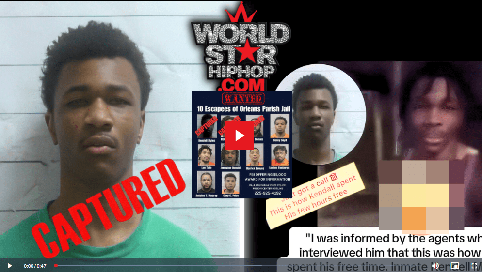 Kendell Myers Recaptured After Flexin On Instagram Live Following Escape From Louisiana’s Orleans Parish Jail… That Live Got Him Caught Fast