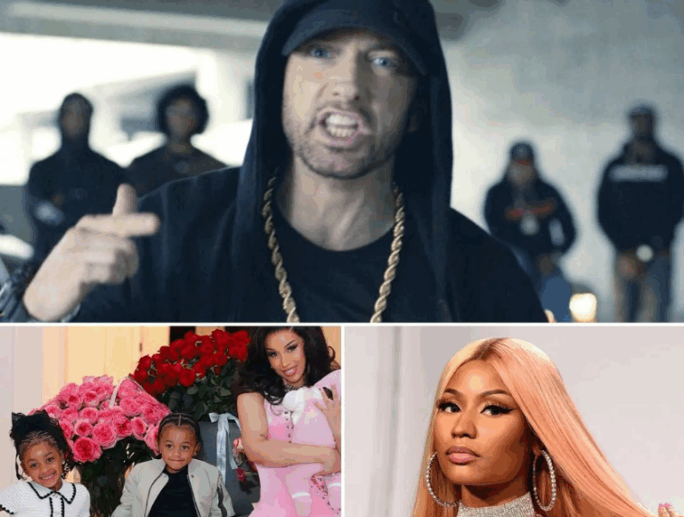 🚨 RAP LEGEND SPEAKS: Eminem BLASTS Nicki Minaj For Targeting Cardi B’s Kids 😳🔥 “That’s Not Rap, That’s Weakness!” — Fans Applaud Slim Shady As He Draws The Line In Explosive Feud! 💥