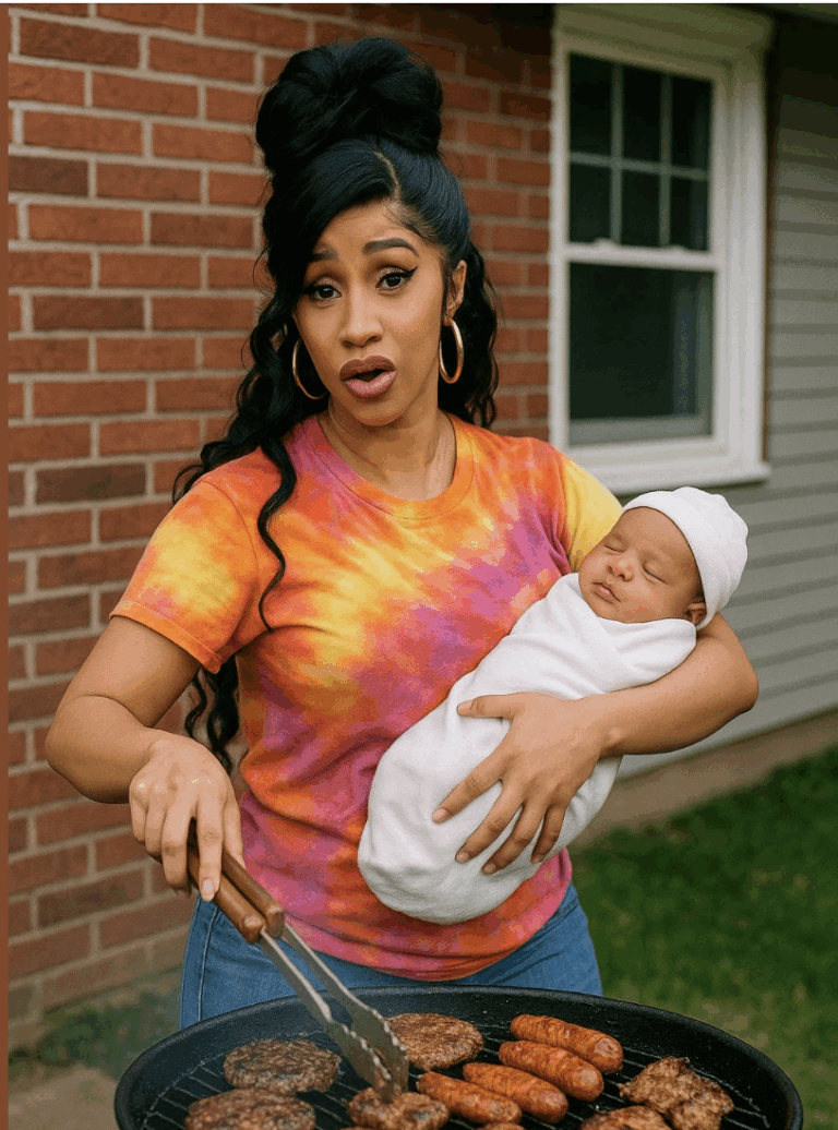 Cardi B juggling a newborn and a full backyard BBQ shocked everyone, turning an ordinary moment into hilarious, chaotic, unforgettable superstar-mom energy.