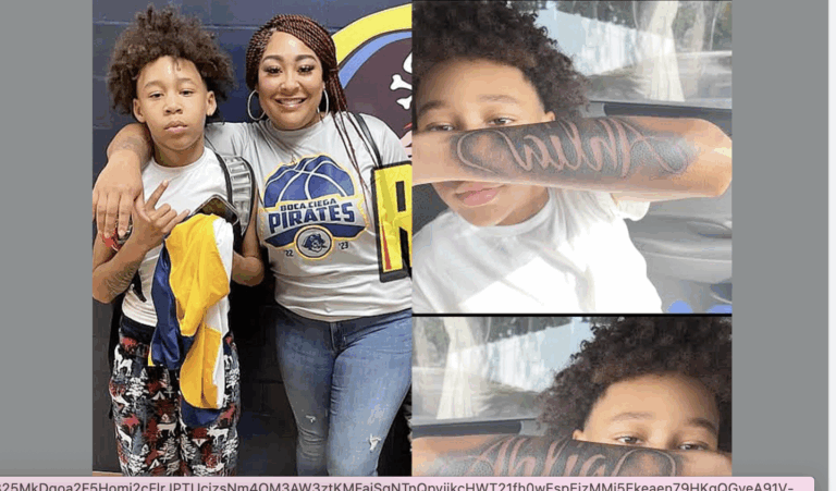 Florida Mom Sparks Massive Online Debate After Allowing Her 15-Year-Old Son to Get a Tattoo