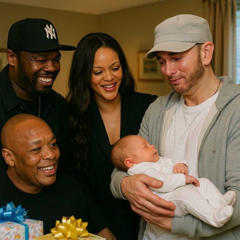 Shocking Title: Eminem Welcomes First Grandson in Tears as 50 Cent, Rihanna, and Dr. Dre Surprise Him! 😭🎁