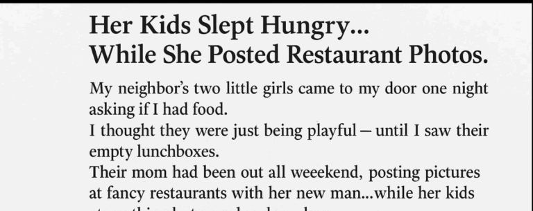 A Mother’s Choices Should Never Leave Her Children Hungry