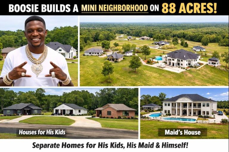 Boosie builds a mini neighborhood on 88 acres with separate houses for his kids, his maid, and himself!