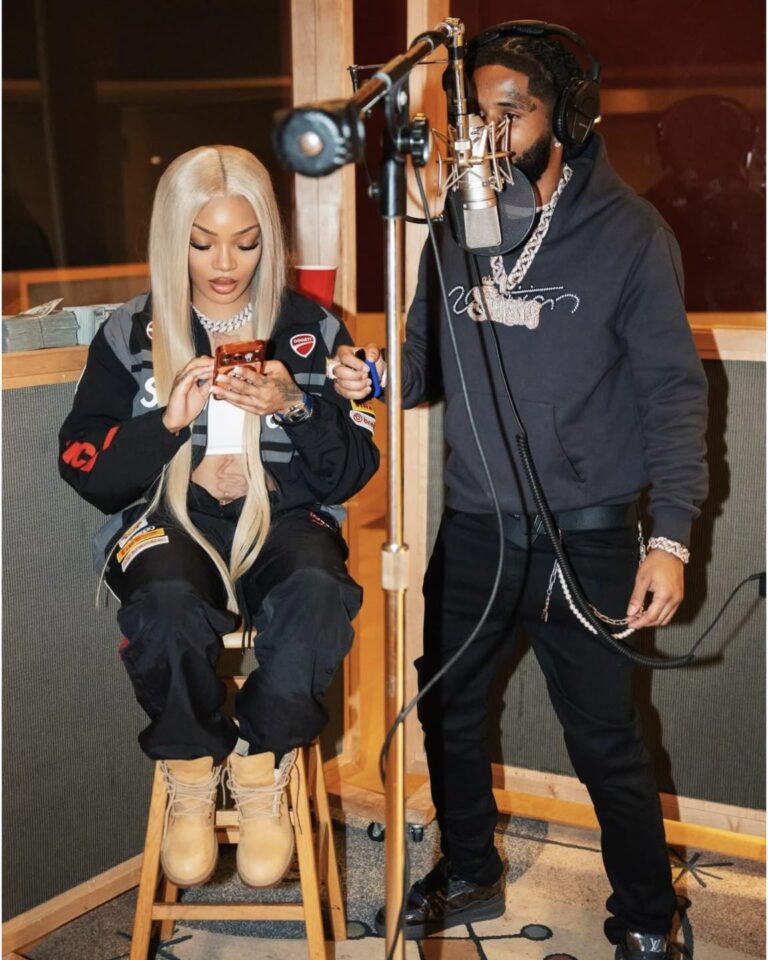 Pooh Shiesty and Glorilla in the studio working on new music