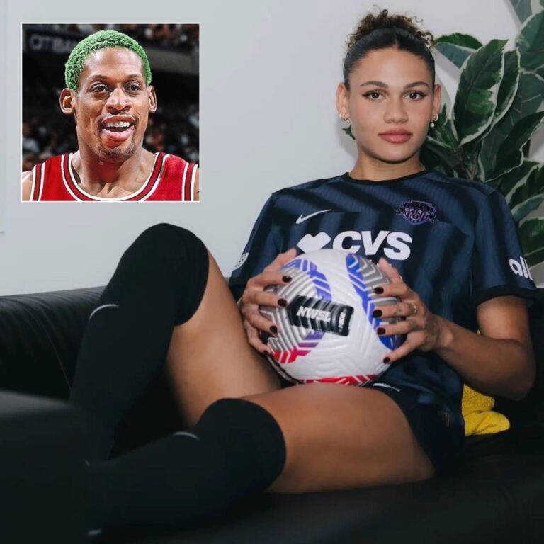 Trinity Rodman, daughter of former NBA star Dennis Roman, is now the highest-paid women’s soccer player in the world after signing a three-year deal with the Washington Spirit.