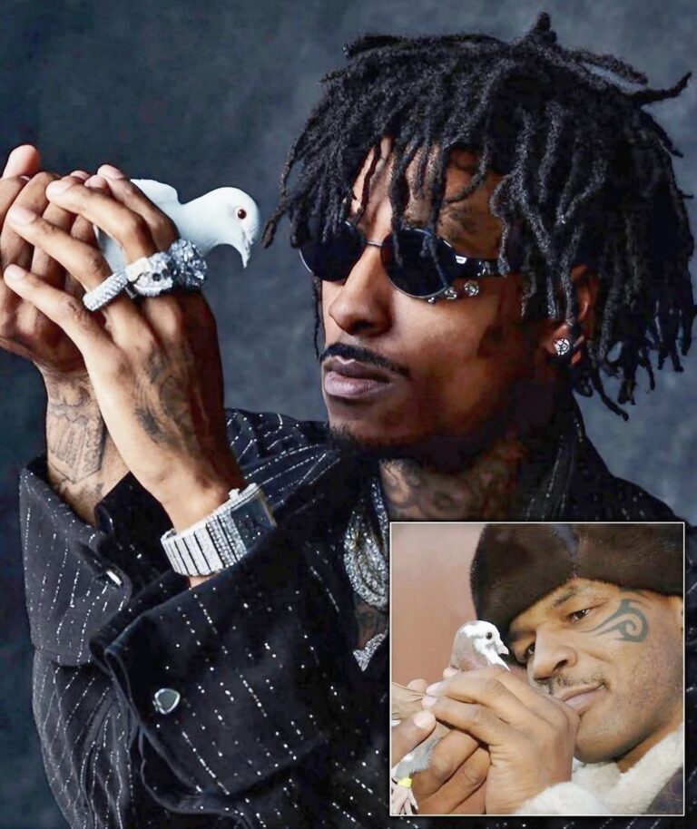 NBA YoungBoy recreates the iconic Mike Tyson photo with the pigeon