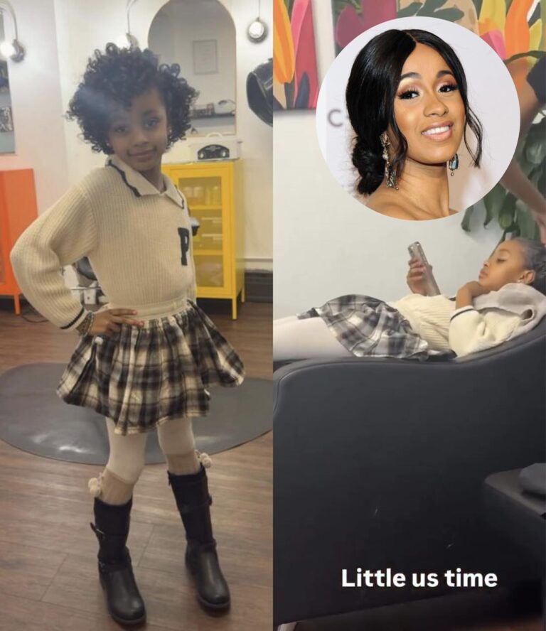 Kulture with a new hairstyle via Cardi B’s IG story