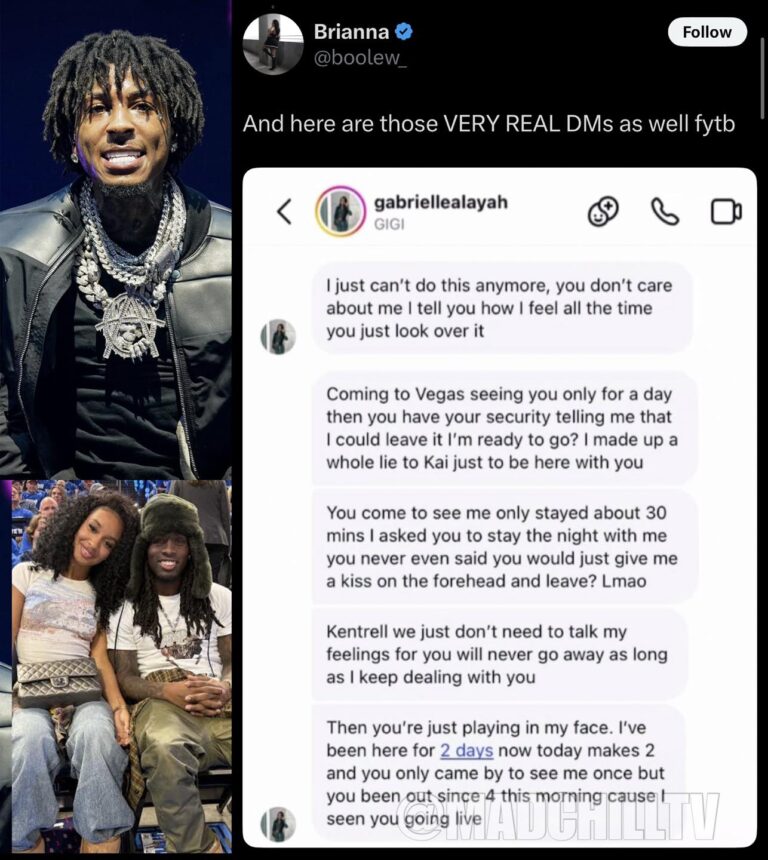 Kai Cenat’s assistant, Bri, leaks a screenshot of Gigi allegedly cheating on Kai Cenat with NBA YoungBoy. 👀