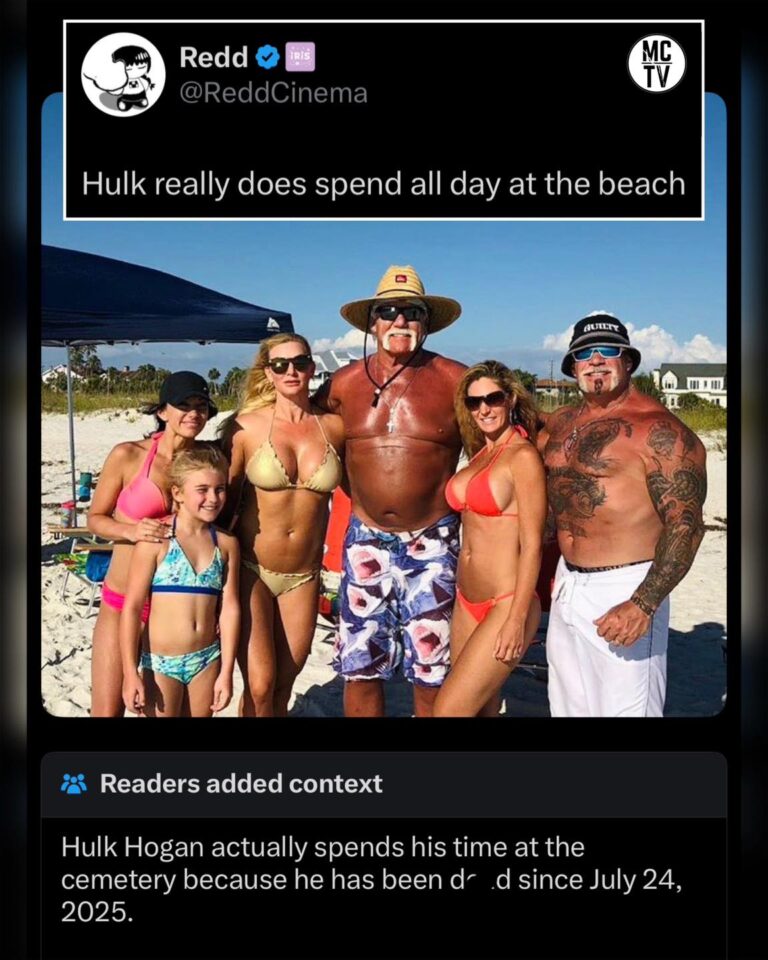 Hulk Hogan beach photo goes viral due to community note 😭🙏