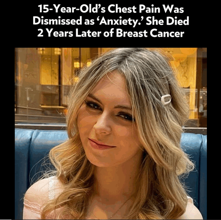 A teen girl died of breast cancer after doctors said her chronic chest pain was “anxiety’ and dismissed her symptoms due to her age, her parents allege.