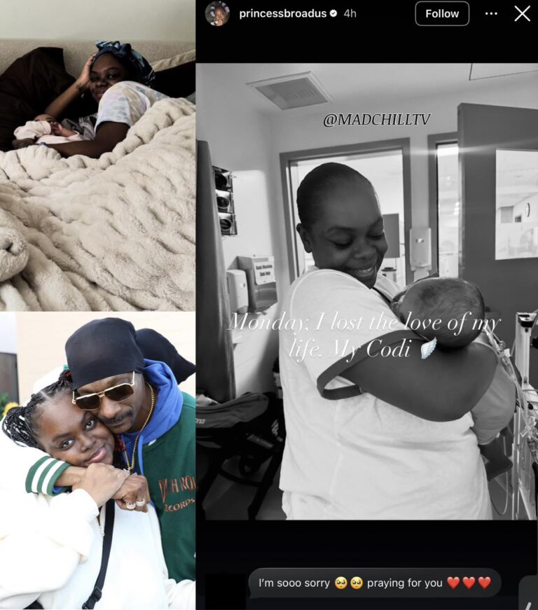 Snoop Dogg’s daughter, Cori, shared the heartbreaking news of her newborn daughter’s passing, a short time after bringing her home following months in intensive care 🕊️💔