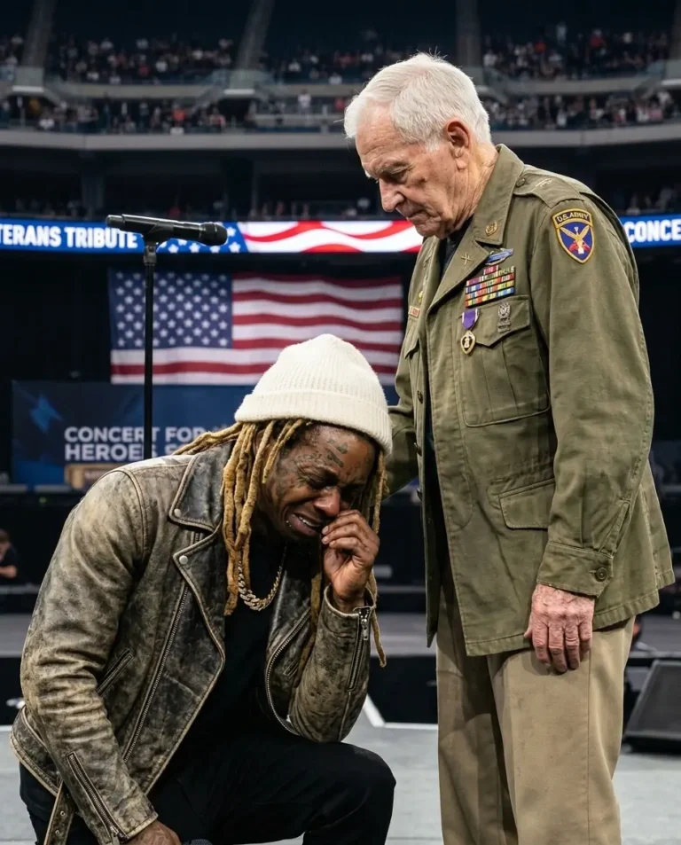 Lil Wayne Kneels On Stage to Thank Elderly Veteran Who Saved Him 20 Years Ago