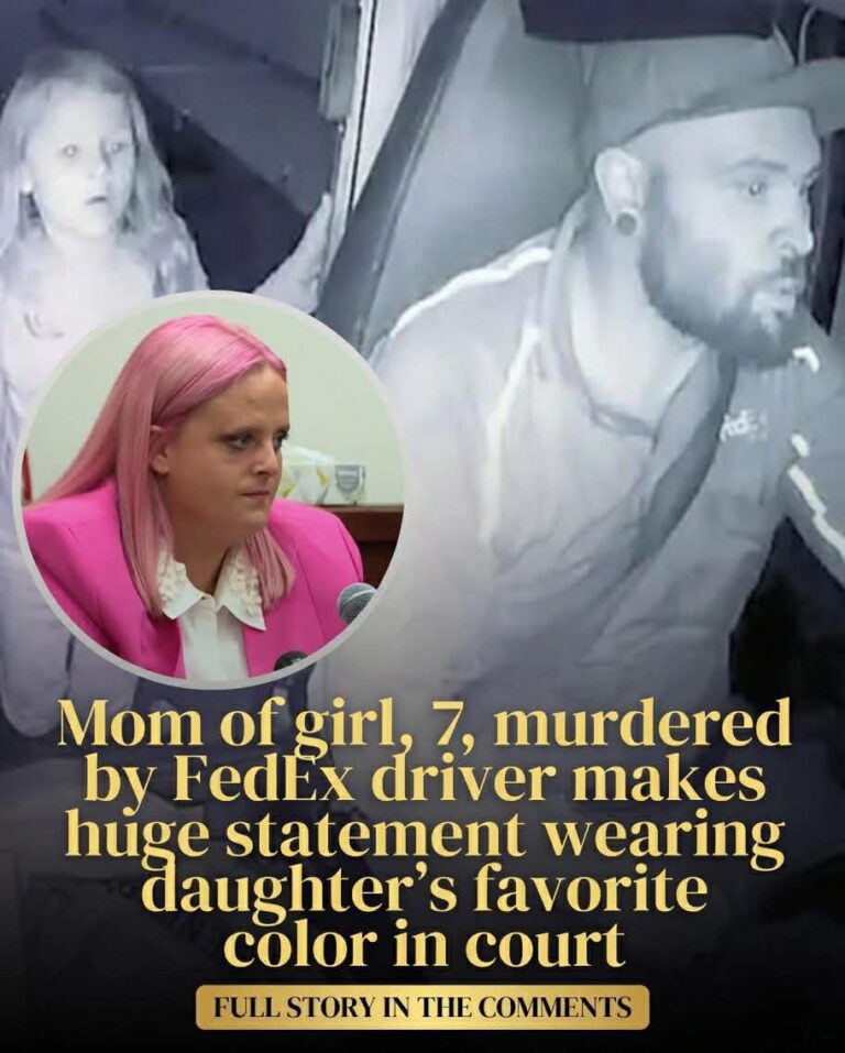 Mom of girl, 7, murdered by FedEx driver makes huge statement wearing daughter’s favorite color in court