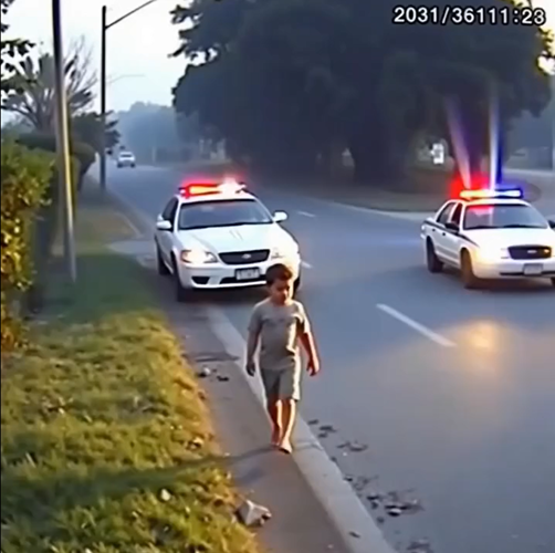 A Police Officer Noticed a Toddler Wandering Alone Near the Edge of the Road