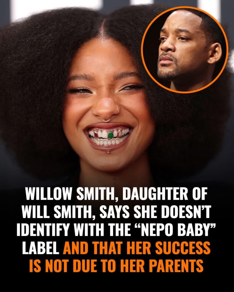 WILLOW SMITH, DAUGHTER OF WILL SMITH, SAYS SHE DOESN’T IDENTIFY WITH THE “NEPO BABY” LABEL AND THAT HER SUCCESS IS NOT DUE TO HER PARENTS