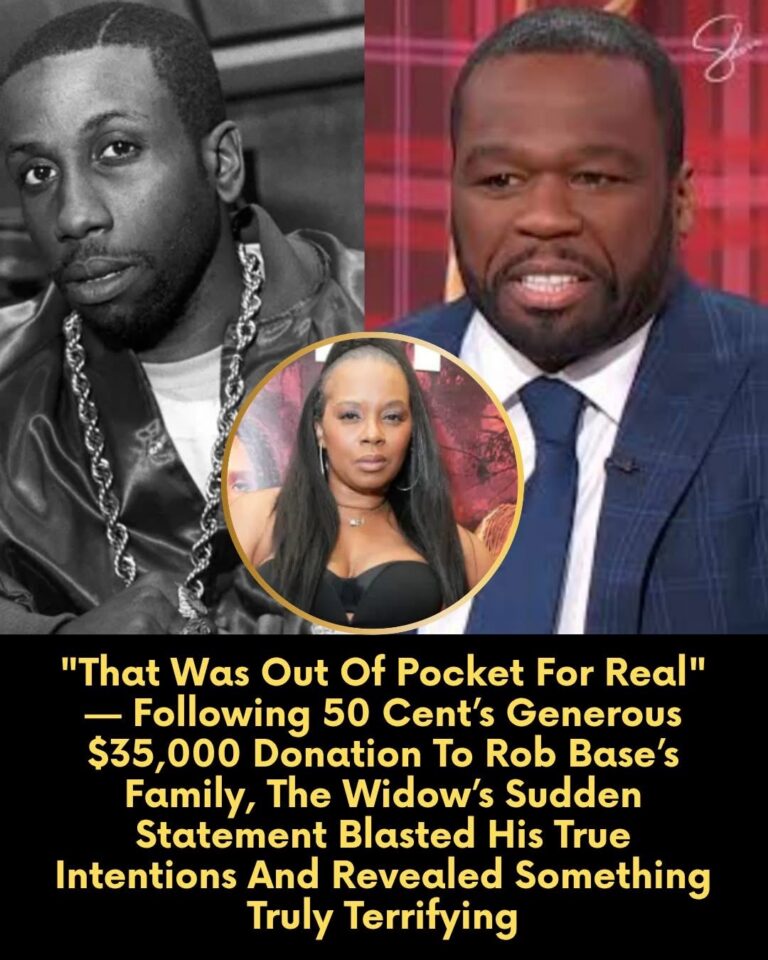“That Was Out Of Pocket For Real” – Following 50 Cent’s Generous $35,000 Donation To Rob Base’s Family, The Widow’s Sudden Statement Blasted His True Intentions And Revealed Something Truly Terrifying