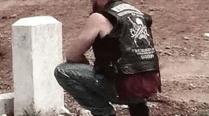 A biker started showing up at my wifes grave every Saturday at two in the afternoon