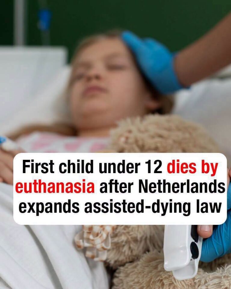First child under 12 d ies by euthanasia afte