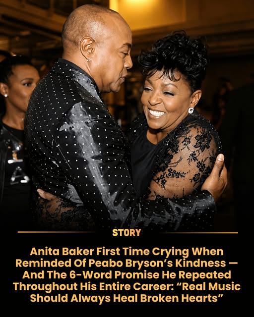 Anita Baker First Time Crying When Reminded Of Peabo Bryson’s Kindness — And The 6-Word Promise He Repeated Throughout His Entire Career: “Real Music Should Always Heal Broken Hearts”