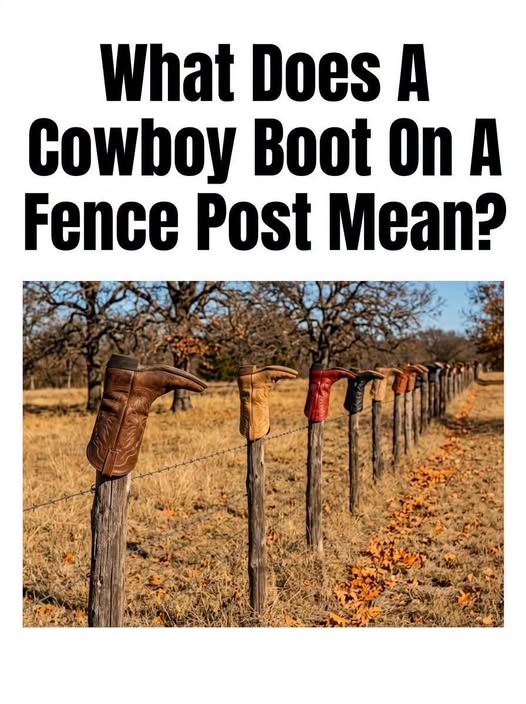The Meaning Behind A Boot On A Fence Post