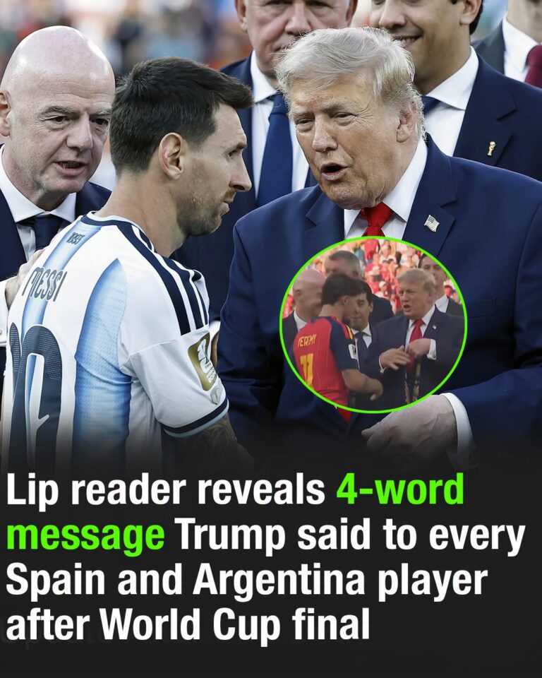 Lip reader reveals 4-word message Trump said to every Spain and Argentina player after World Cup final