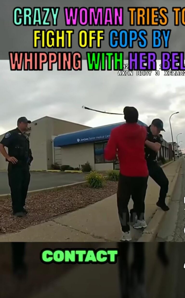 Woman Allegedly Tries to Fight Police Using Her Belt During Chaotic Arrest